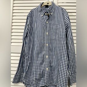 Gap Kids navy gingham button shirt Boy’s L
